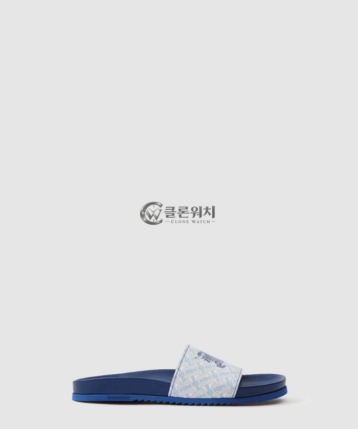 Burberry Monogram Leather Slides