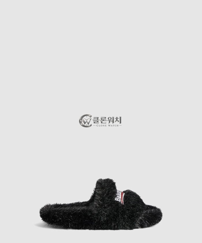 발렌시아가 퍼리 슬라이드 샌들 654261