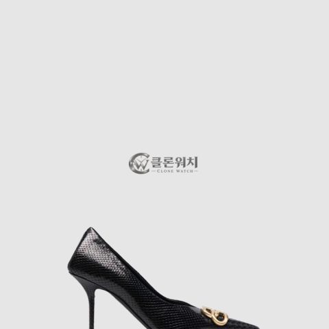 발렌시아가 스네이크 이펙트 로고 플라크 펌프스 636635