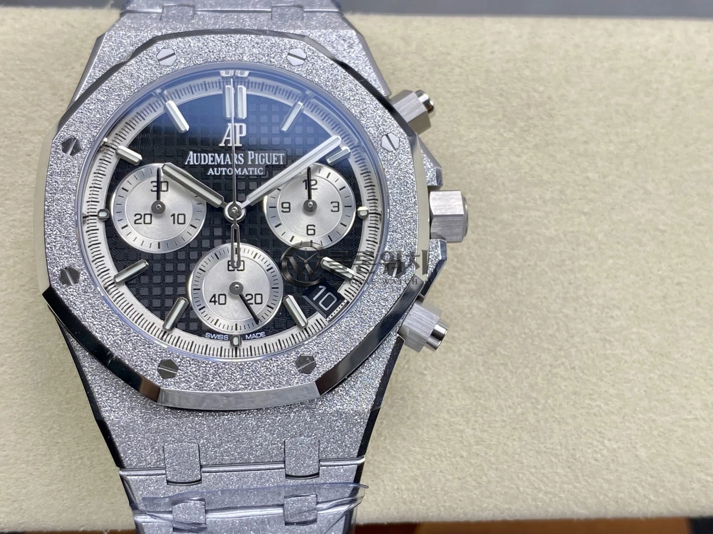 Royal Oak Chrono 26240 Frosted SS DDF 1:1 Best Edition Black/White Dial on SS Bracelet DD4401 Super Clone