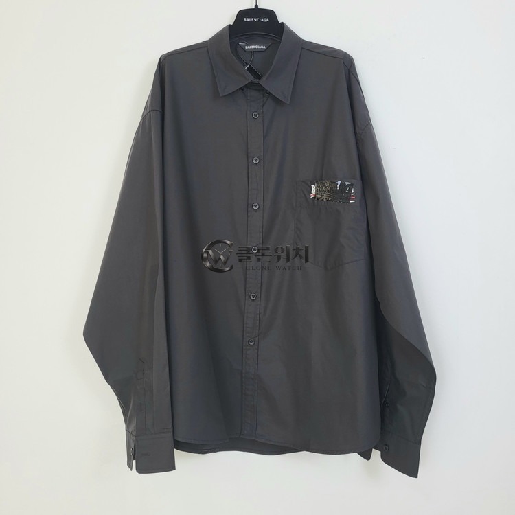 발렌시아가 콜라 프린트 셔츠