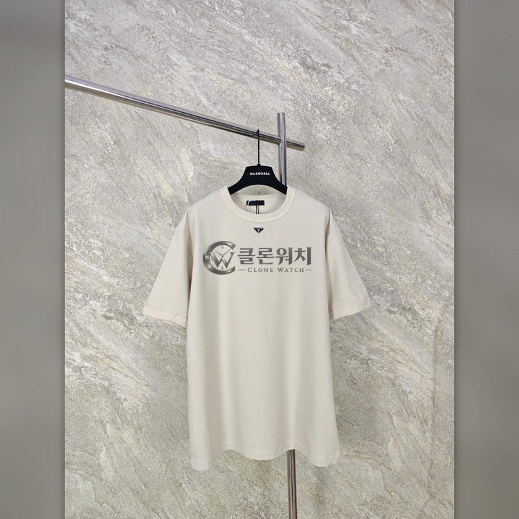 Prada Mini Collar Logo Waffle Short-Sleeve T-Shirt