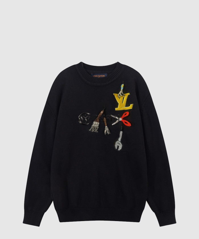 Louis Vuitton Tool Embroidered Crewneck 1AB91N