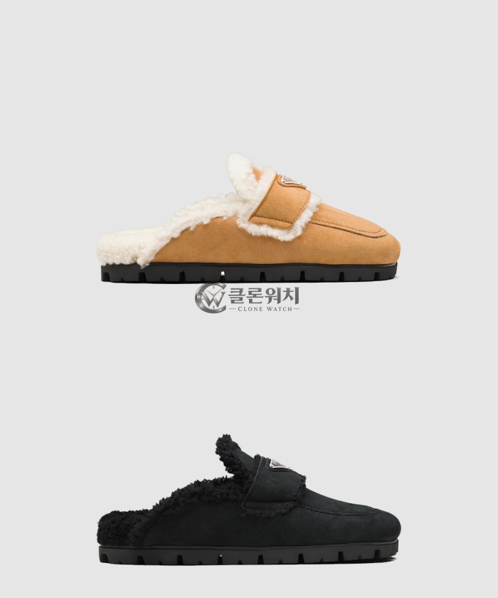 프라다 시어링 슬리퍼 1S711M