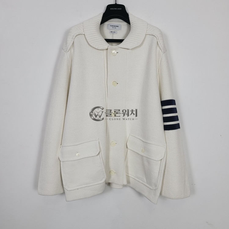 톰브라운 포 스트라이프 숏 울 코트