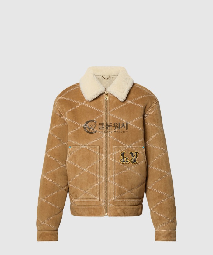 Louis Vuitton Embroidered Shearling Workwear Blouson 1AFXIO
