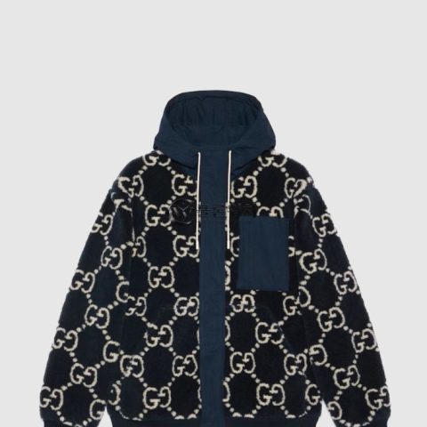 Gucci GG Fuzzy Fabric Jacquard Jacket 771121