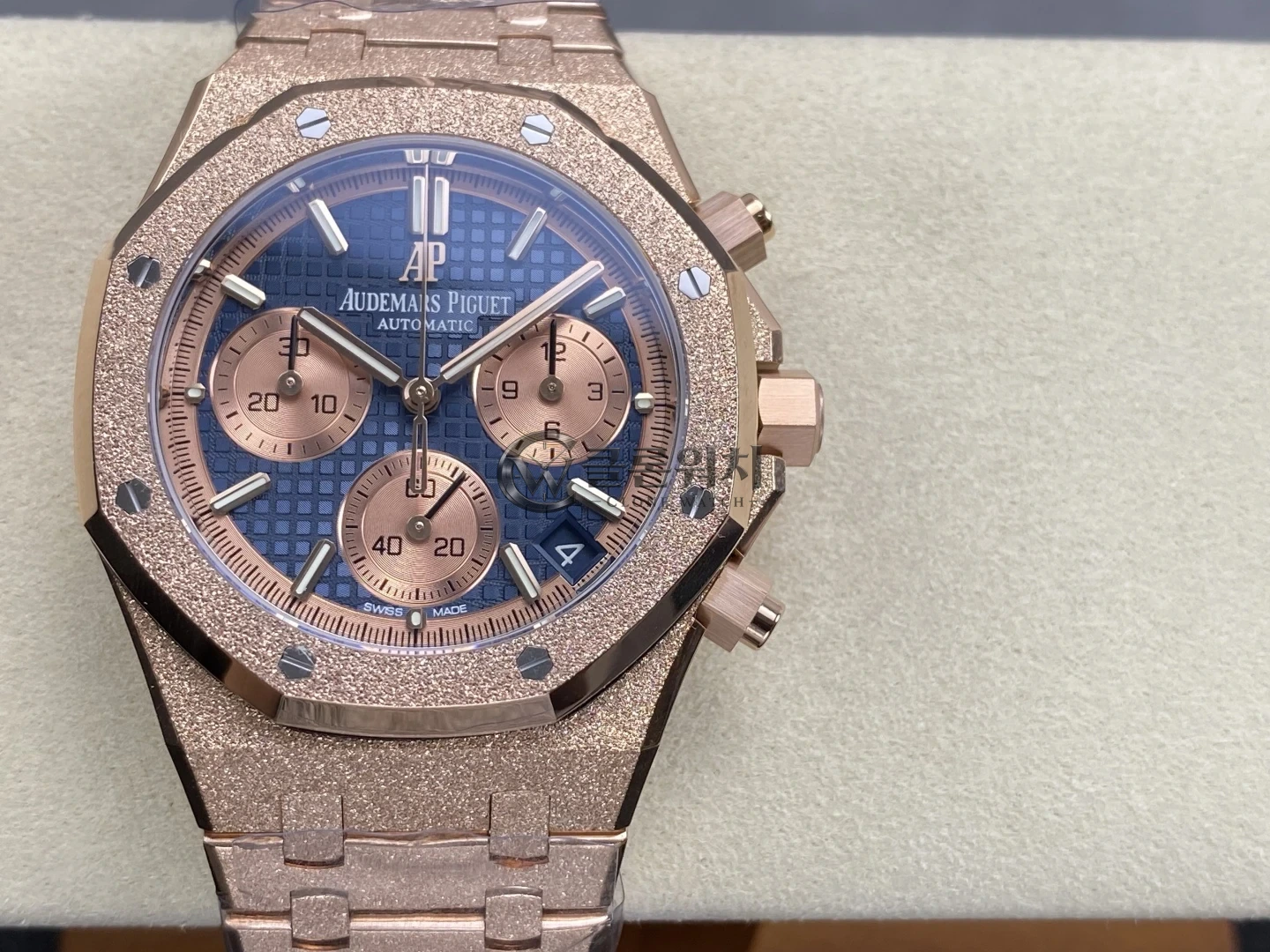 Royal Oak Chrono 26240 Frosted RG DDF 1:1 Best Edition Blue Dial on RG Bracelet DD4401 Super Clone