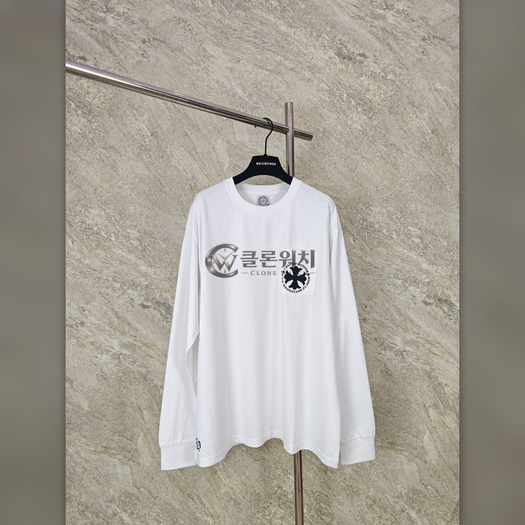 크롬하츠 빈티지 롱슬리브 티셔츠 화이트