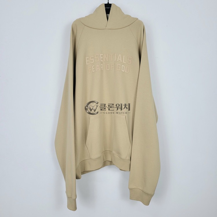 피어오브갓 체스트 플로킹 프린트 후드