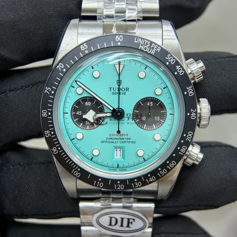 Tudor Black Bay Chrono SS DIF 1:1 Best Edition Tiffany Blue Dial on SS Bracelet DD7750