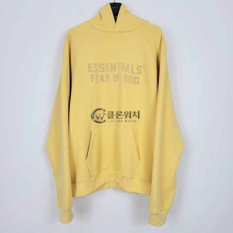 피어오브갓 체스트 플로킹 프린트 후드