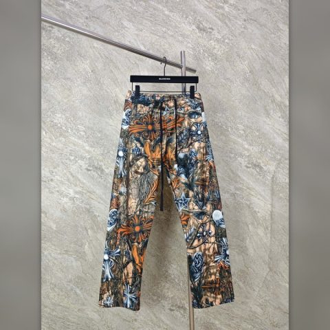크롬하츠 × Nocta Drake × NIKE 삼방 콜라보 프린트 긴 바지