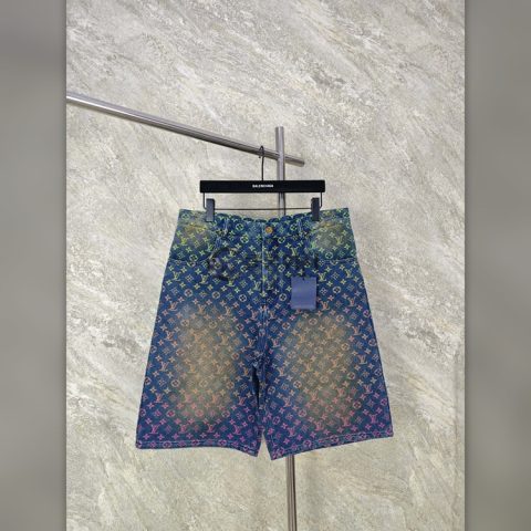 Louis Vuitton Gradient Washed Monogram Denim Shorts