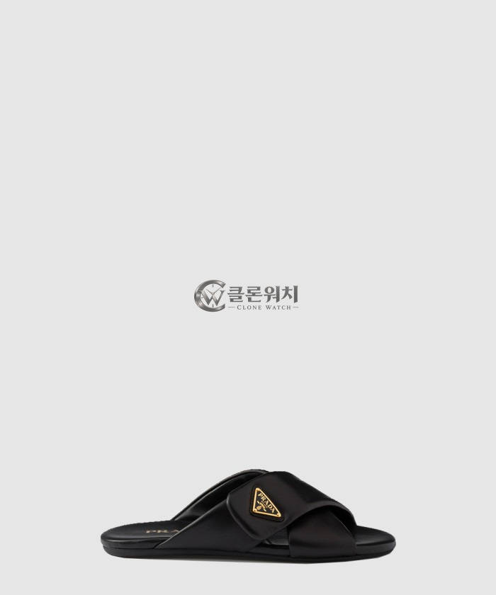 Prada Padded Nappa Leather Slides 1XX713