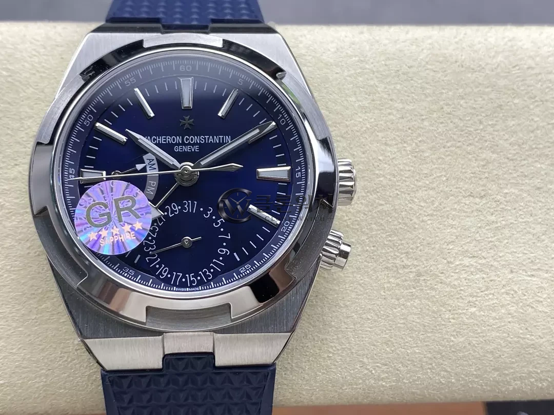 VC 오버시즈 41mm 7900V GR 공장 1:1 베스트 에디션 블루 다이얼 블루 러버 스트랩