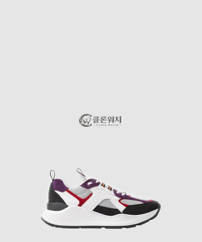 버버리 레더 스웨이드 메시 스니커즈 80618731