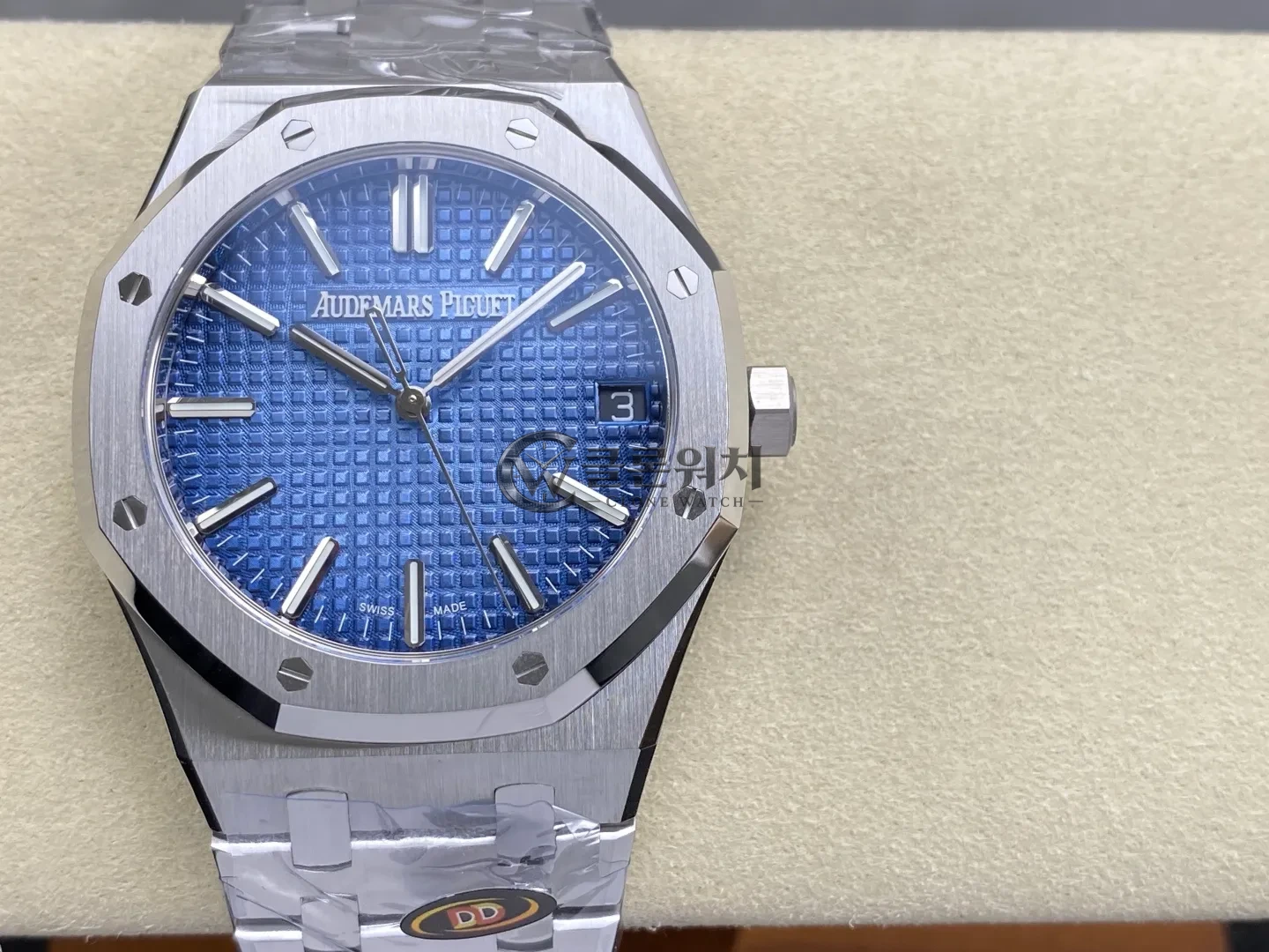 AP Royal Oak 41mm 15510 SS DDF 1:1 Best Edition Ice Blue Dial on SS Bracelet DD4302 Super Clone (Weighted) 176g