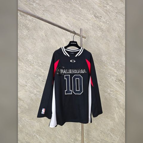 발렌시아가 26SS NBA 콜라보 긴팔 유니폼 블랙