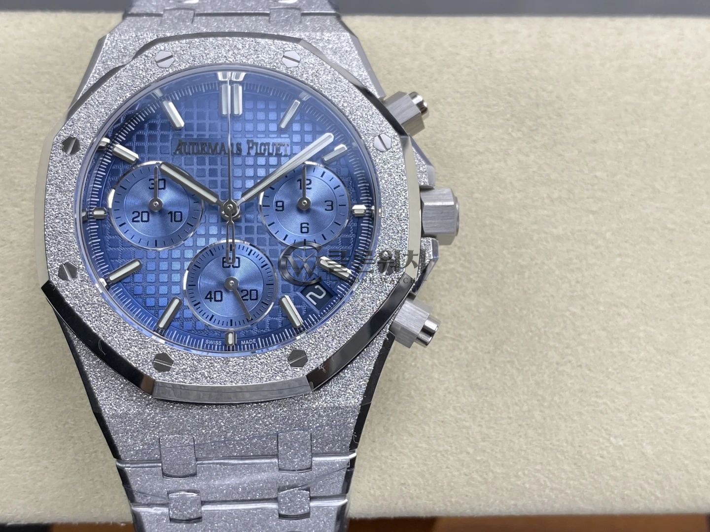 Royal Oak Chrono 26240 Frosted SS DDF 1:1 Best Edition Ice Blue Dial on SS Bracelet DD4401 Super Clone