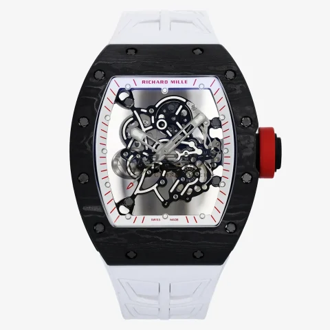 RICHARD MILLE RM055 NTPT ZF 1:1 Best Edition White Bezel Red Crown on White Rubber Strap RMUL2 Super Clone V3