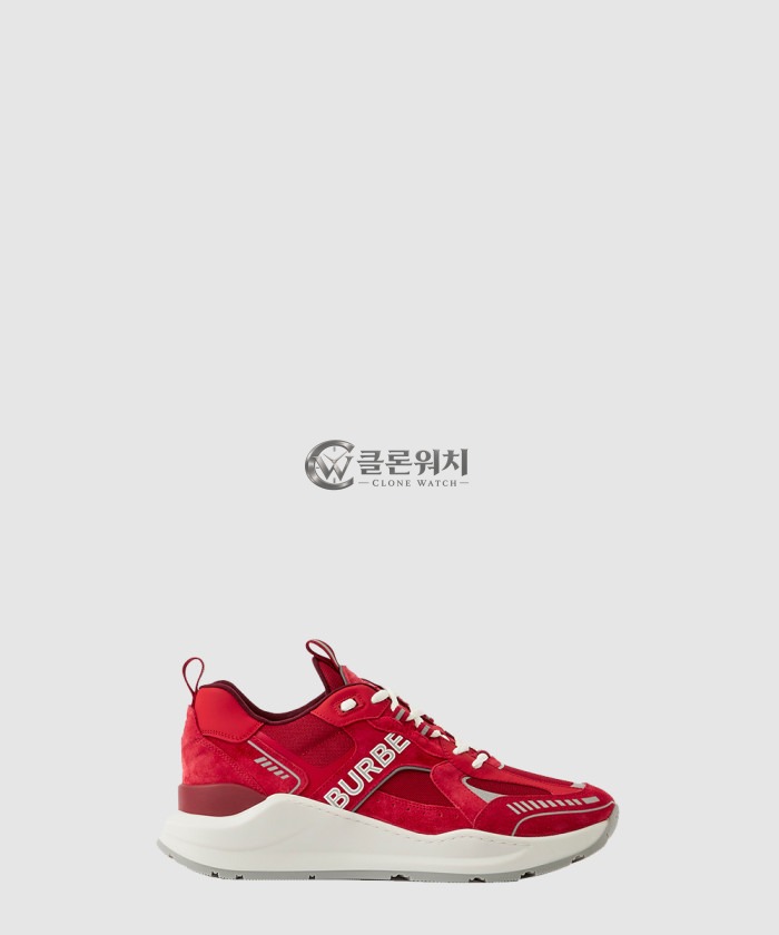 Burberry Logo Print Suede Leather Sneakers 80654361