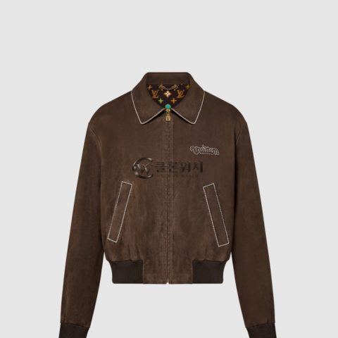 Louis Vuitton Embroidered Suede Calfskin Bomber 1AFPWH