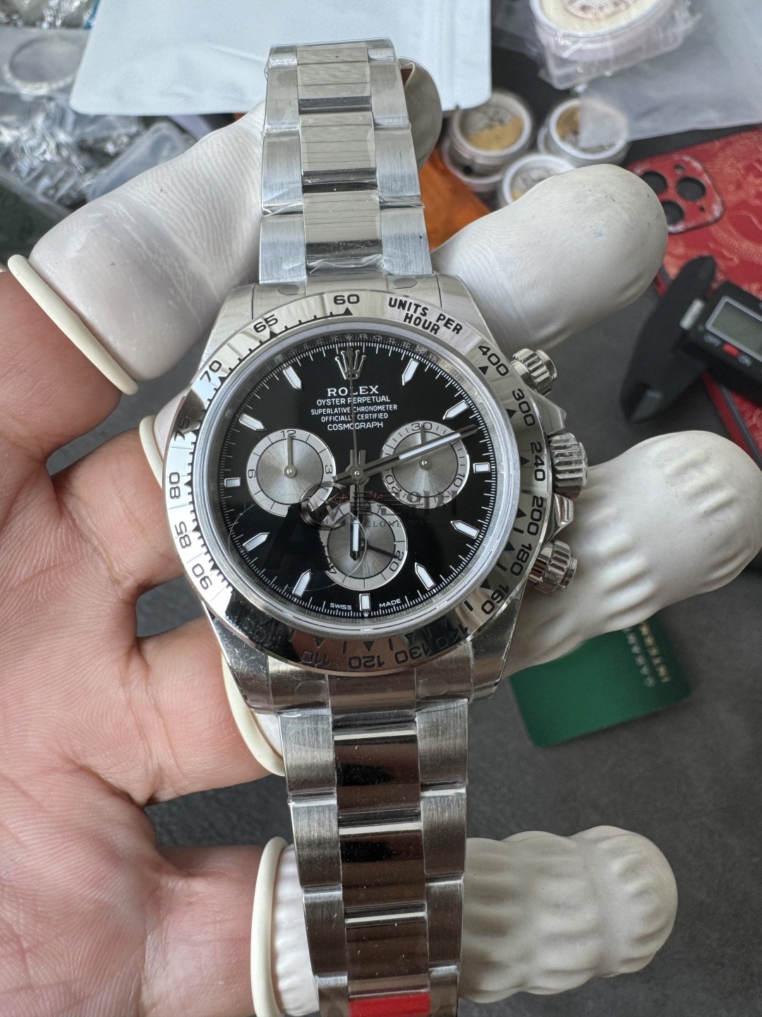 VS 공장 롤렉스 코스모그래프 데이토나 40mm 126509 블랙 다이얼 화이트 골드 1:1 슈퍼클론 DD4131 무브먼트