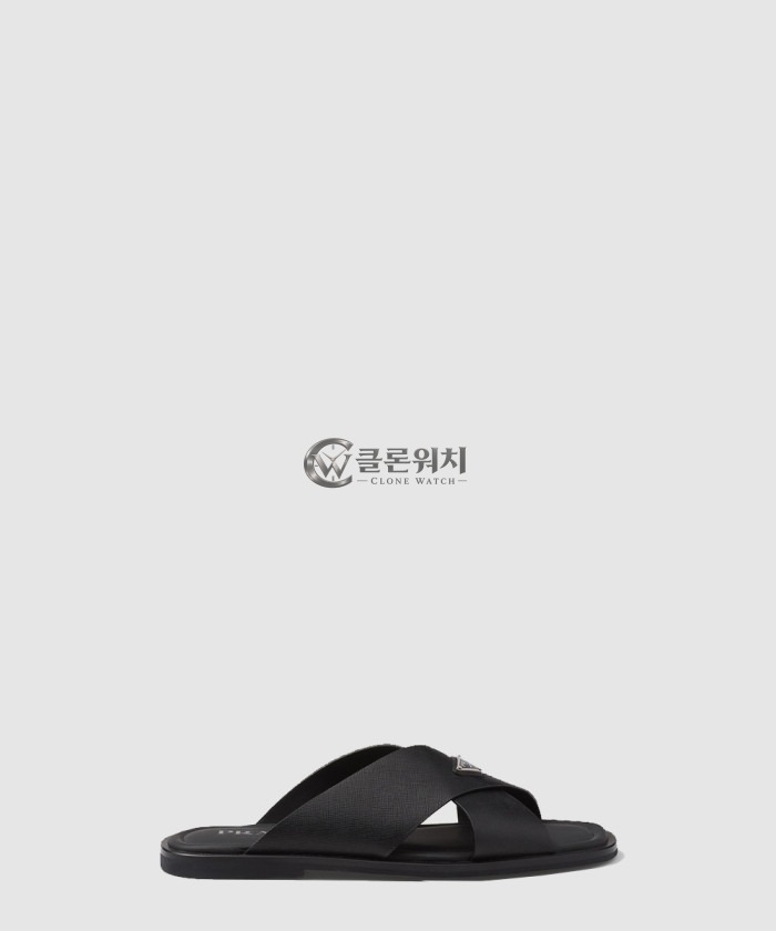 프라다 사피아노 가죽 크로스 슬라이드 2X3081