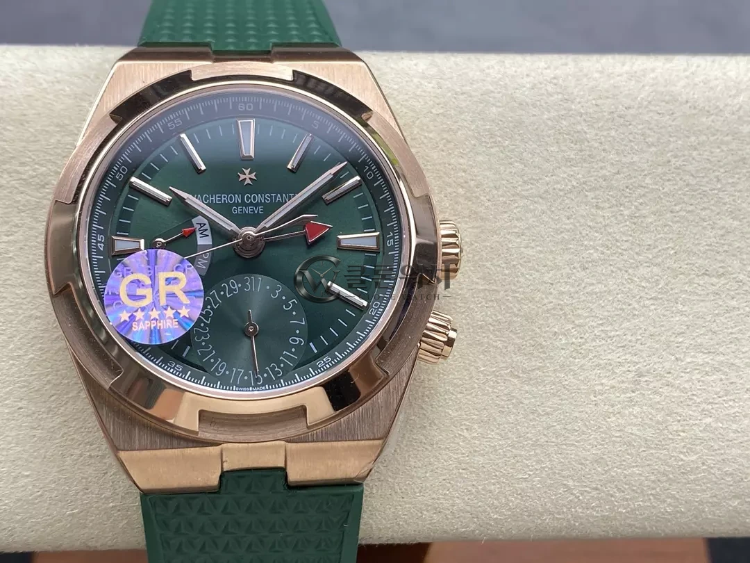 VC 오버시즈 41mm RG 7920V GR 공장 1:1 베스트 에디션 그린 다이얼 그린 러버 스트랩