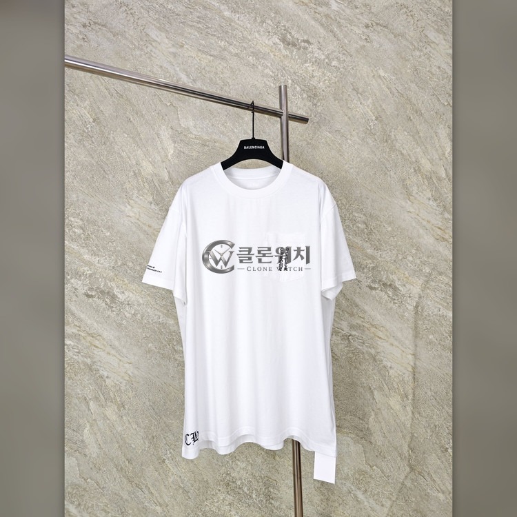 크롬하츠 빈티지 크로스 반팔 티셔츠 화이트