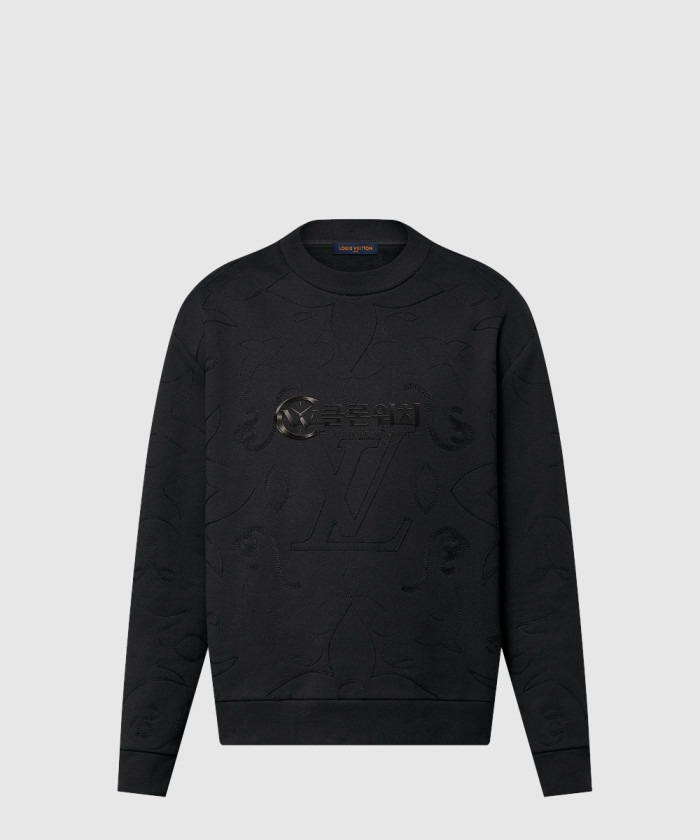 Louis Vuitton Embroidered Cotton Jersey Crewneck 1AFXO7