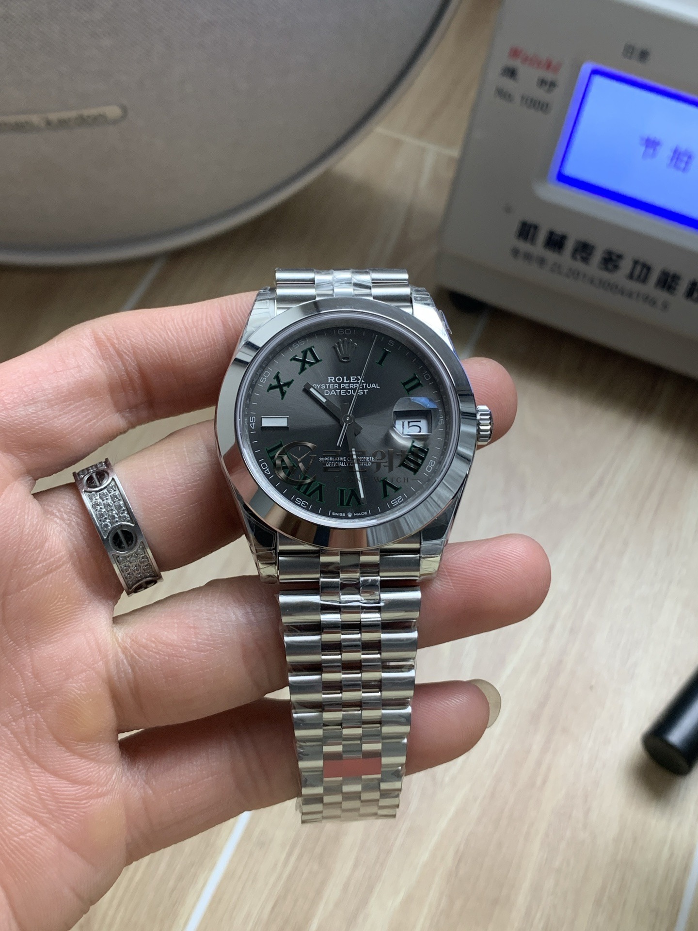VS 공장 롤렉스 데이트저스트 41mm 126300 슬레이트 그레이 윔블던 다이얼 스무스 베젤 주빌리 브레이슬릿 – 1:1 슈퍼클론 DD3235 무브먼트