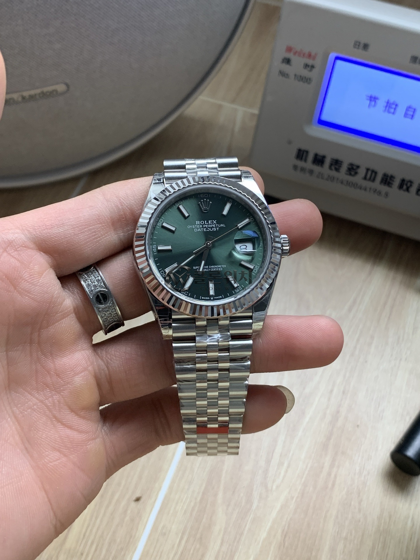 VS 공장 롤렉스 데이트저스트 41mm 126334 민트 그린 선버스트 다이얼 플루티드 베젤 쥬빌리 브레이슬릿 - DD3235 무브먼트 1:1 슈퍼클론