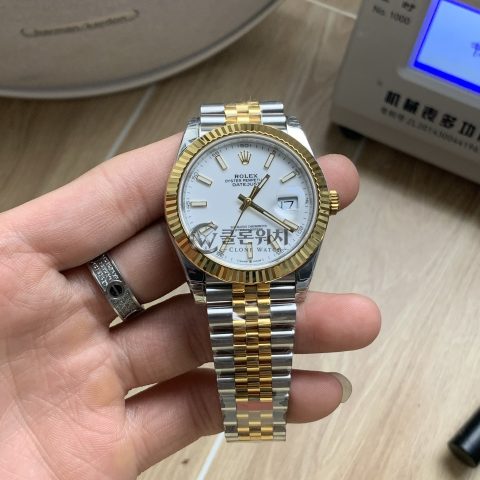 VS 공장 롤렉스 데이트저스트 41mm 126333 투톤 옐로 골드 화이트 다이얼 주빌리 브레이슬릿 – 1:1 슈퍼클론 DD3235 무브먼트