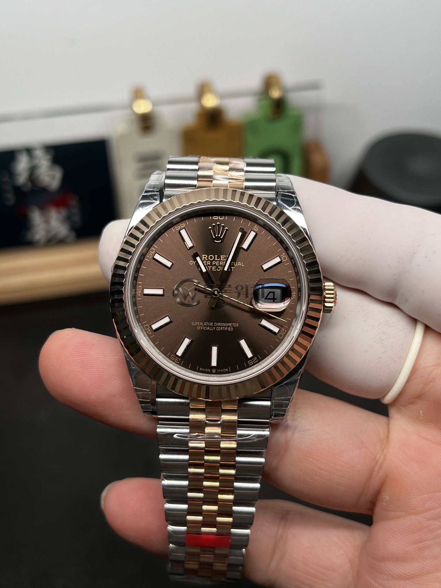VS 공장 롤렉스 데이트저스트 41mm 126331 초콜릿 다이얼 투톤 에버로즈 골드 – 1:1 슈퍼클론 DD3235 무브먼트