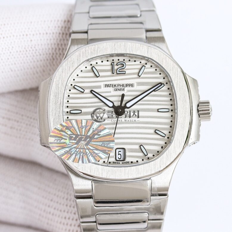 PPF 공장 파텍필립 노틸러스 7118 화이트 다이얼 316L Steel Case&Bracelet Cal.324 S C 무브먼트 35.2mm (Copy)