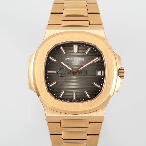 PPF 공장 파텍필립 노틸러스 5711 40 블랙 다이얼 Rose Gold Case&Bracelet 330SC 무브먼트 40mm
