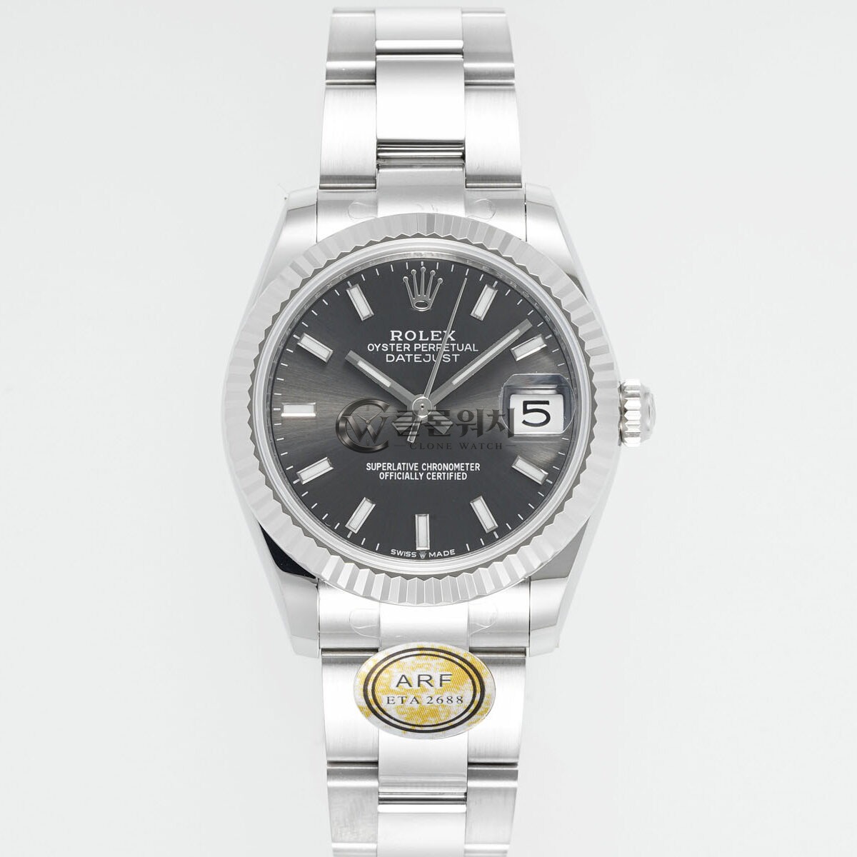 ARF 공장 최고퀄 롤렉스 데이저스트 31mm Grey 다이얼 Fluted Bezel 904L Steel Oyster/Jubilee Bracelet ETA 2688 무브먼트 31mm