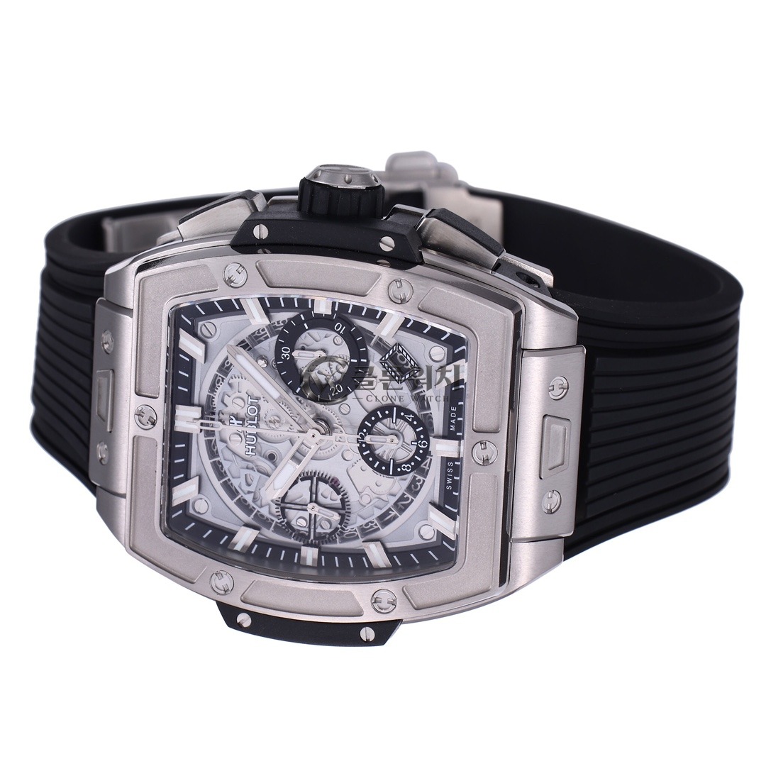 BBF Factory Hublot Big Bang Spirit Grey Dial Titanium Bezel&Case Rubber Strap HUB4700 Movement 42mm - Image 6