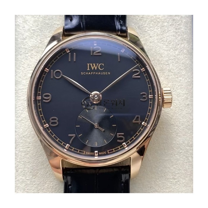 최고퀄 레플리카 IWC 포르투기저 오토매틱 블랙 다이얼 금통 40 IW358401