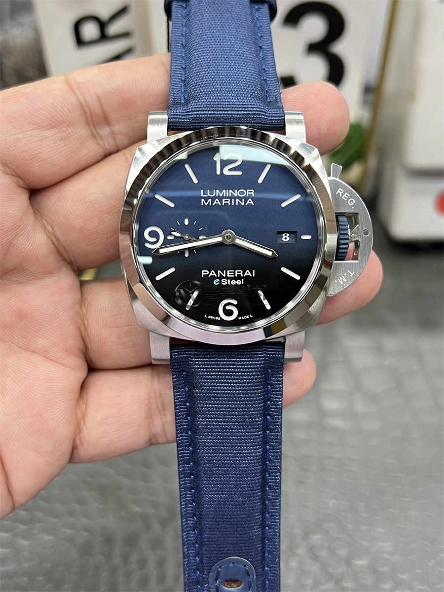 VS 공장 파네라이 PAM1157 44mm 루미노르 마리나 블루 다이얼 레플리카 P.9010 클론 무브먼트