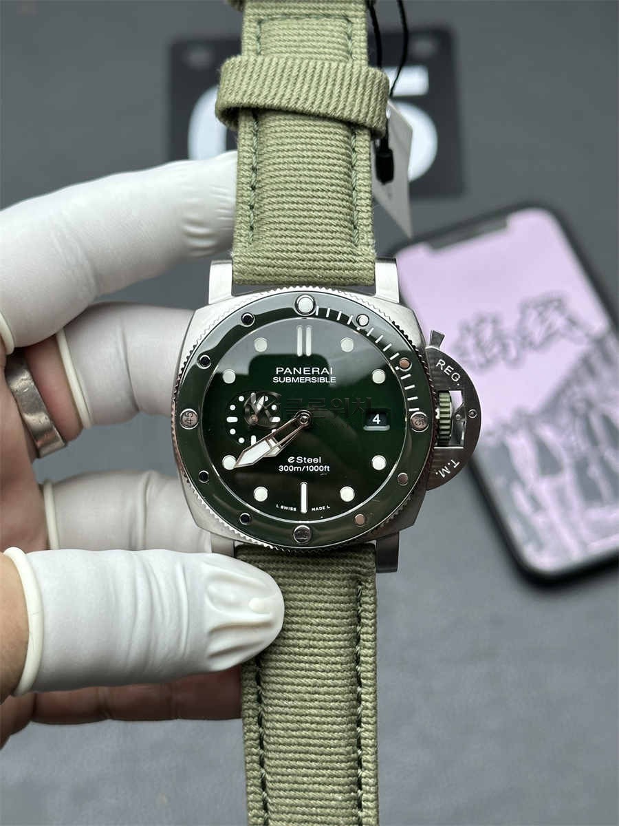 VSF 워치 파네라이 PAM1287 44mm 섭머저블 eSteel 슈퍼클론 그린 다이얼 P.900 무브먼트