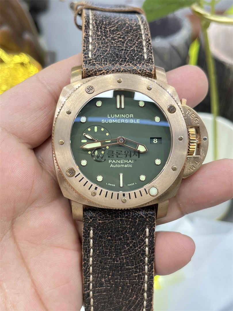 VS 공장 PAM382 – 47mm 브론조 레플리카 | 파네라이 루미노르 섭머저블 오토매틱 워치