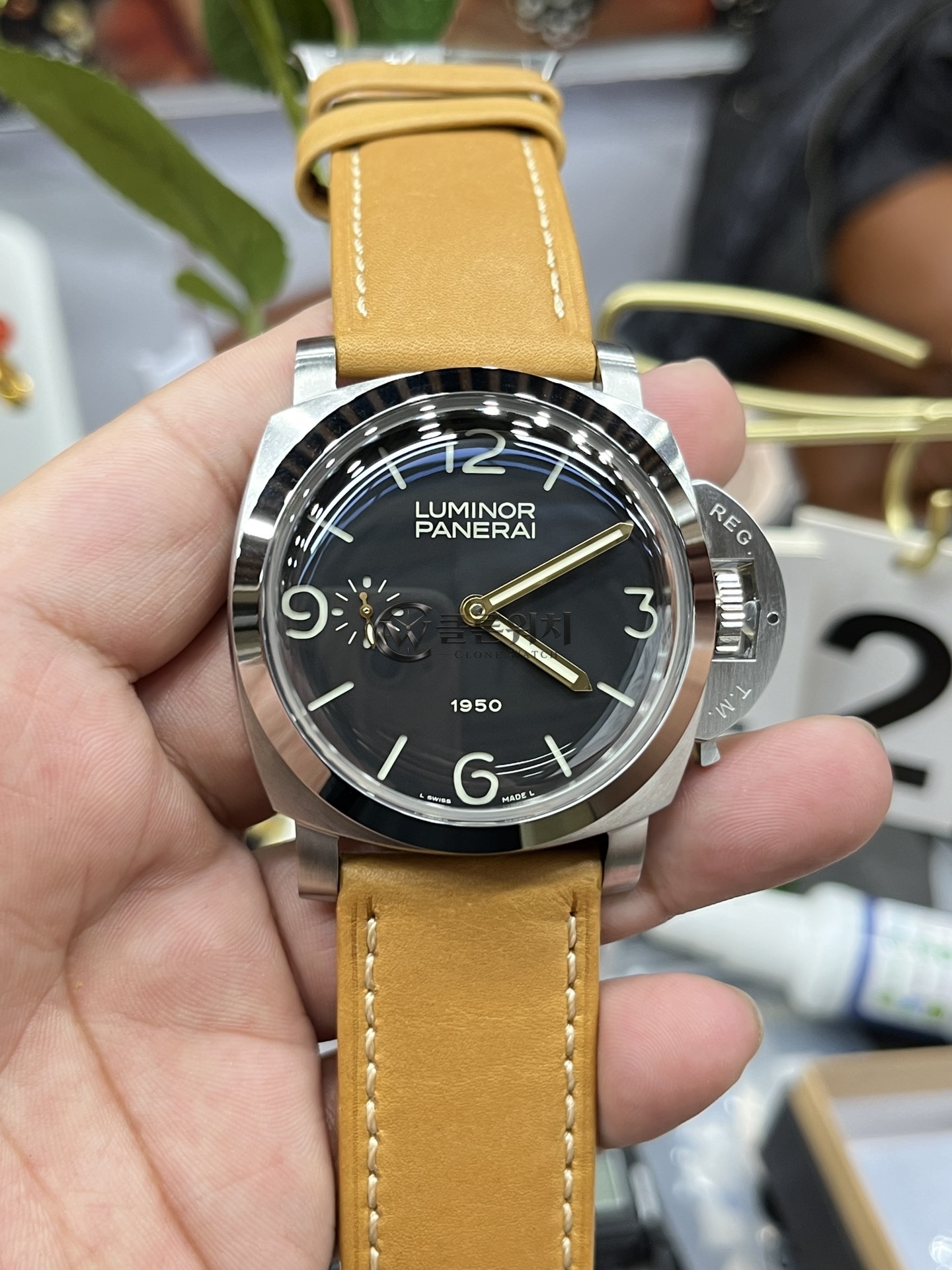 VS 공장 PAM127 – 47mm 루미노르 1950 스타일 수동 와인딩 시계 레플리카
