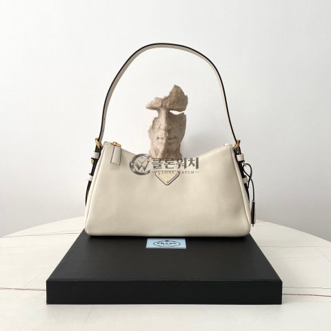 프라다 Prada Arqué Small Leather Shoulder Bag