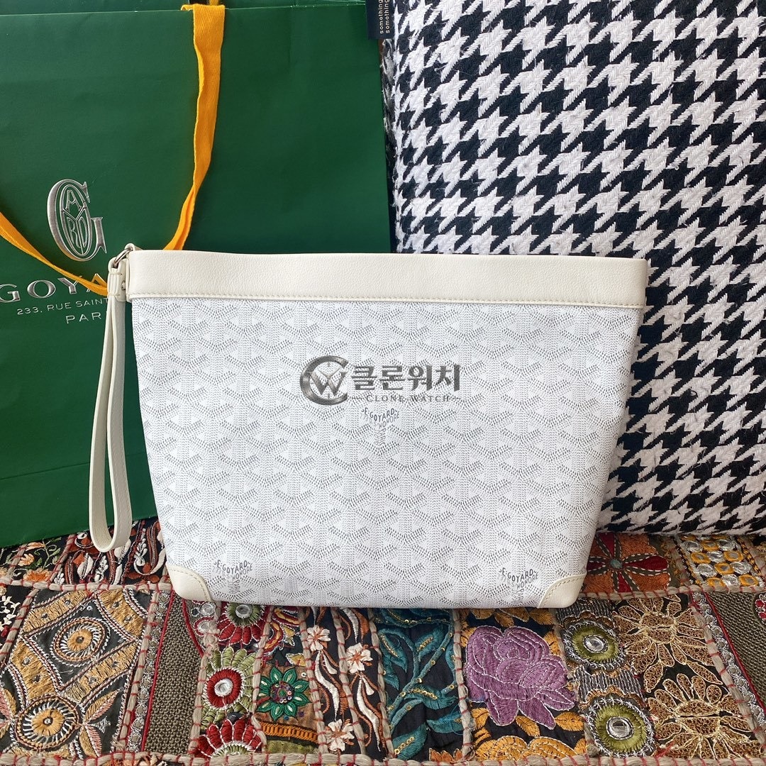 고야드 화이트 고야딘 세나 MM 파우치