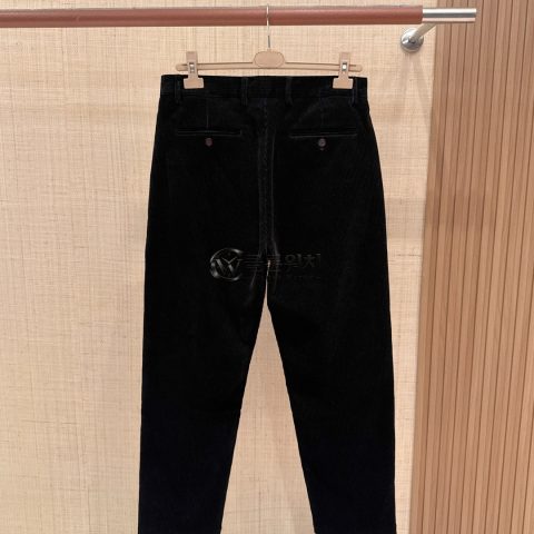 Loro Piana Jarno Straight-Leg Corduroy Trousers in Black