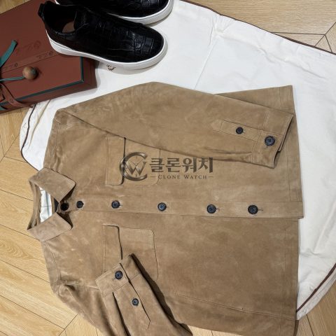 Loro Piana Brown Suede Overshirt Light brown