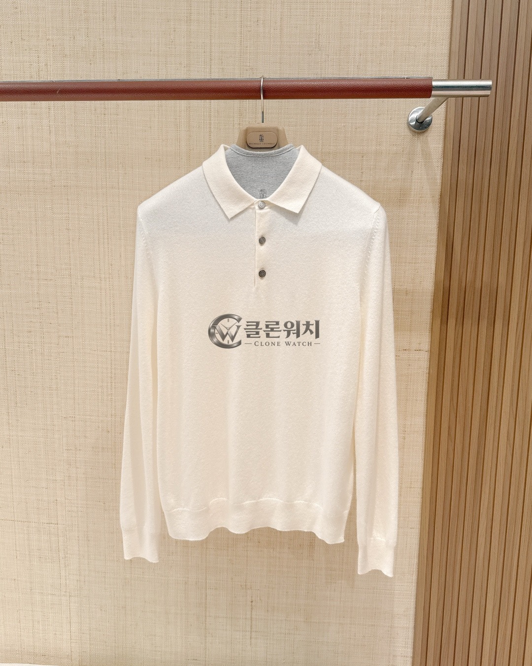 로로피아나 클래식 폴로 셔츠 아이보리